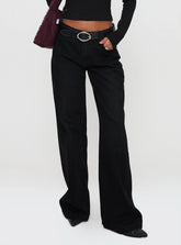 Everlong Mid Rise Straight Leg Jeans Mid Black Wash